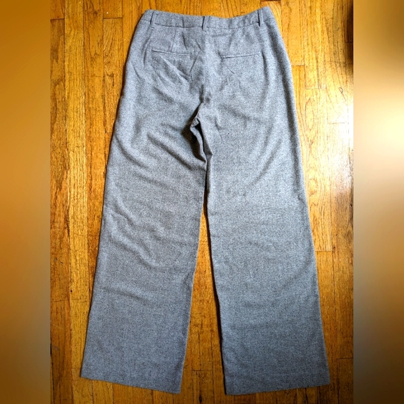 H&M L.O.G.G Size 8 Wide Leg Grey Wool Pants - Picture 3 of 7